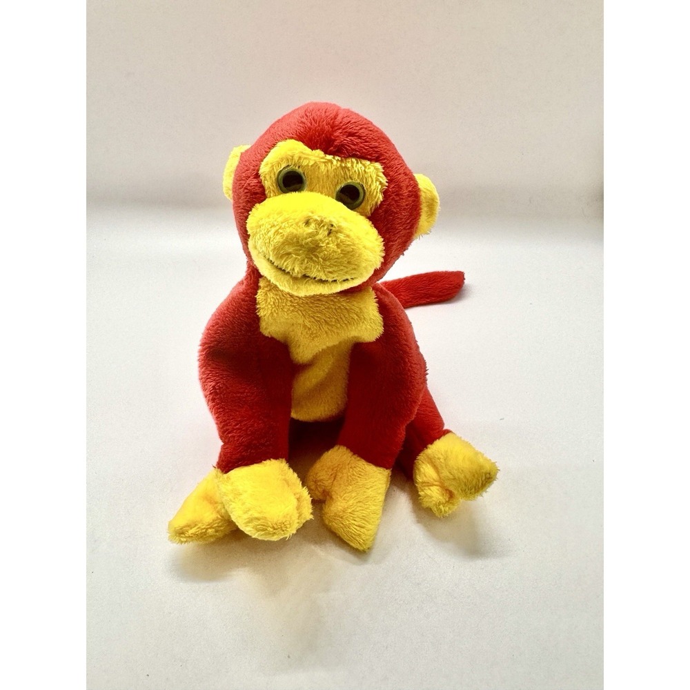 Year of the Monkey‎ Beanie Plush 8 Inch Red Yellow Chinese Zodiac Lunar New Year